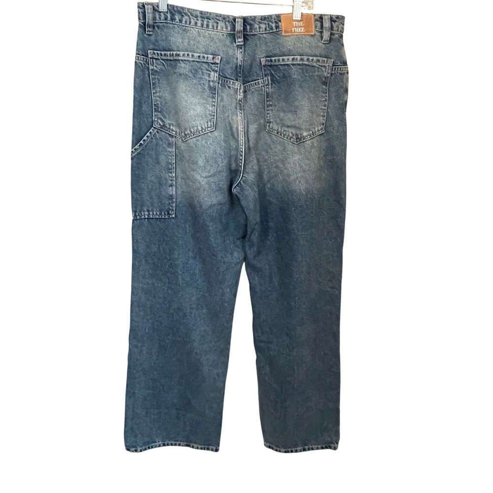 We The Free Free People Tinsley Baggy High Rise Straight Leg Carpenter Jeans 32